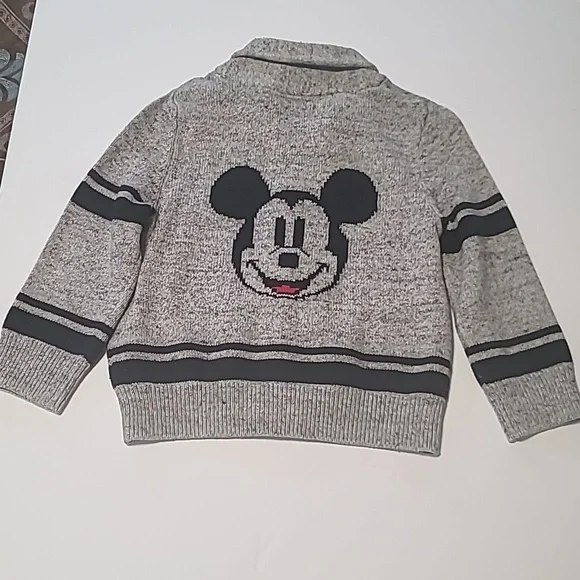 Baby Gap Disney Mickey Mouse Zip-Up Cardigan/Sweater Size 3 Year - Picture 6 of 11